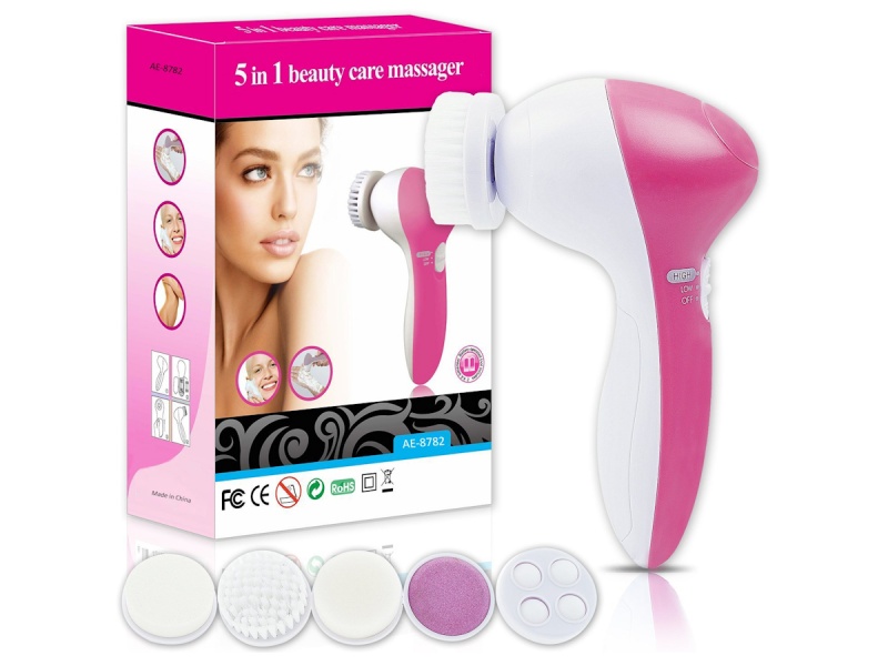 CEPILLO EXFOLIADOR MASAJEADOR FACIAL 5 EN 1 SPIN SPA LIMPIEZA POROS