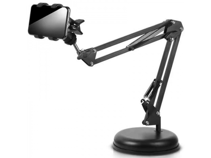 SOPORTE BASE BRAZO FLEXIBLE PINZA TABLET O CELULAR PARA ESCRITORIO MESA IPAD CASA TRABAJO