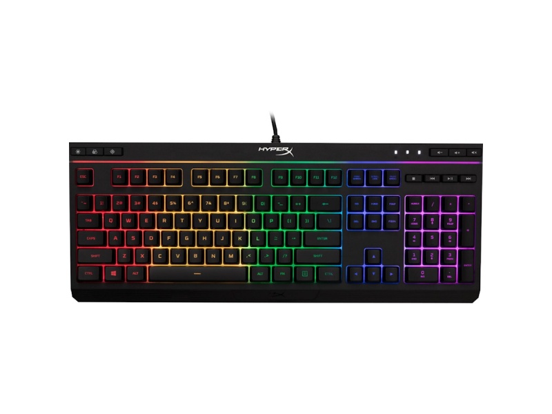 TECLADO GAMER MECANICO HYPERX ALLOY CORE RGB QWERTY EN ESPAOL LUZ LED COLORES