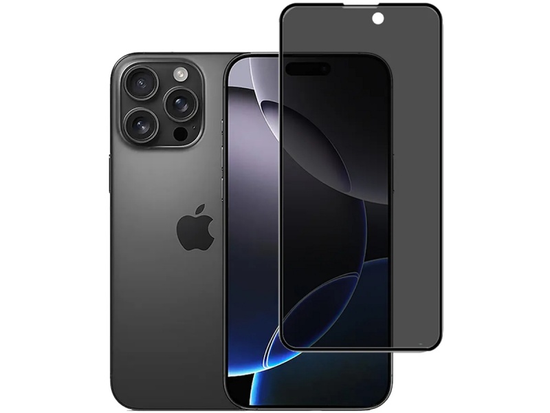 VIDRIO TEMPLADO ANTI ESPIAS IPHONE 16 PRO MAX CUIDADO DE LA PRIVACIDAD