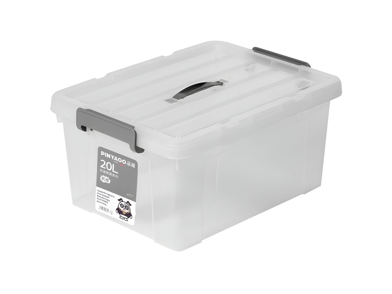 CAJA ORGANIZADORA DE PLASTICO 20 LITROS COLOR ORGANIZADOR TRANSPARENTE