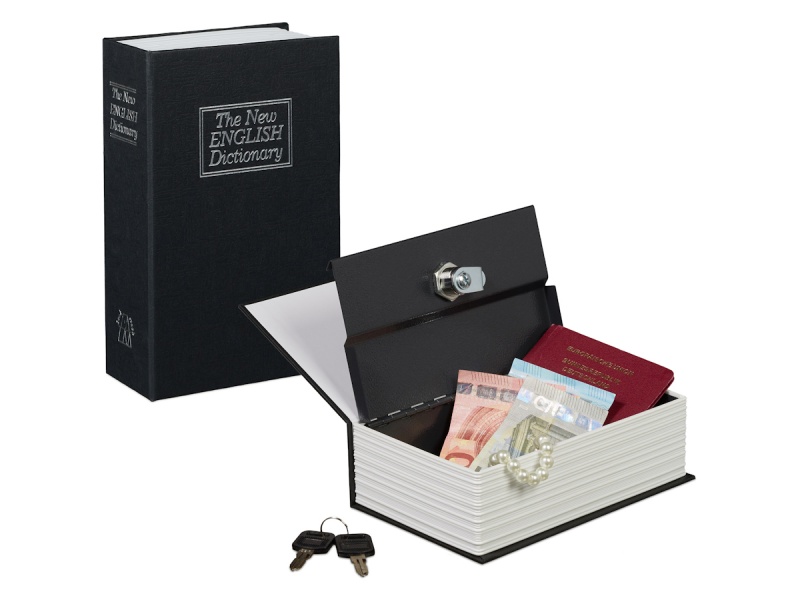 CAJA FUERTE ESTILO LIBRO IMITACION COFRE SEGURIDAD SECRETO PARA BIBLIOTECA