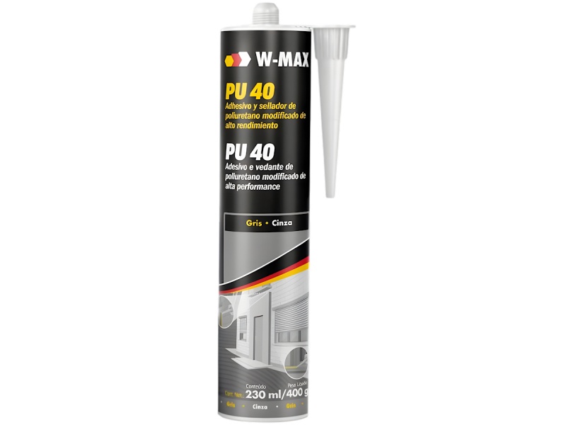 SELLADOR PU40 DE ALTA RESISTENCIA, POLIURETANO ADHESIVO PU 40 W-MAX 400G PARA CONSTRUCCIN Y OTROS