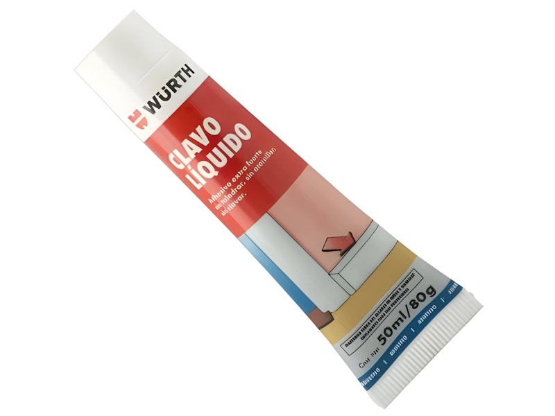 ADHESIVOS DE MONTAJE EXTRA FUERTE CLAVO LIQUIDO WURTH 50 ML / 80G