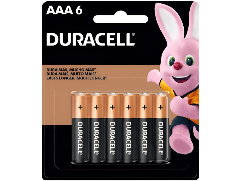 PILAS ALCALINAS DURACELL BLISTER PACK X6 AAA 1.5V / 6 UNIDADES LR03