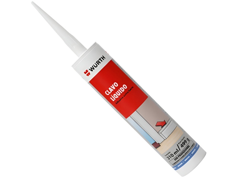 ADHESIVOS DE MONTAJE EXTRA FUERTE CLAVO LIQUIDO WURTH 310 ML / 499G