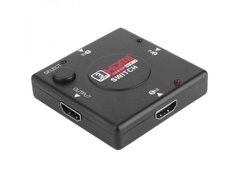 SWITCH HDMI 1.4 1080P 3 ENTRADAS FULL HD AUDIO VIDEO 1 SALIDA HDMI ( 4 CONECTORES HEMBRA )