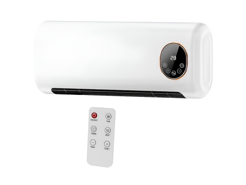 CALEFACTOR DE PARED CON DISPLAY + ACCESORIO PARA SECAR ROPA 2000W BLANCO