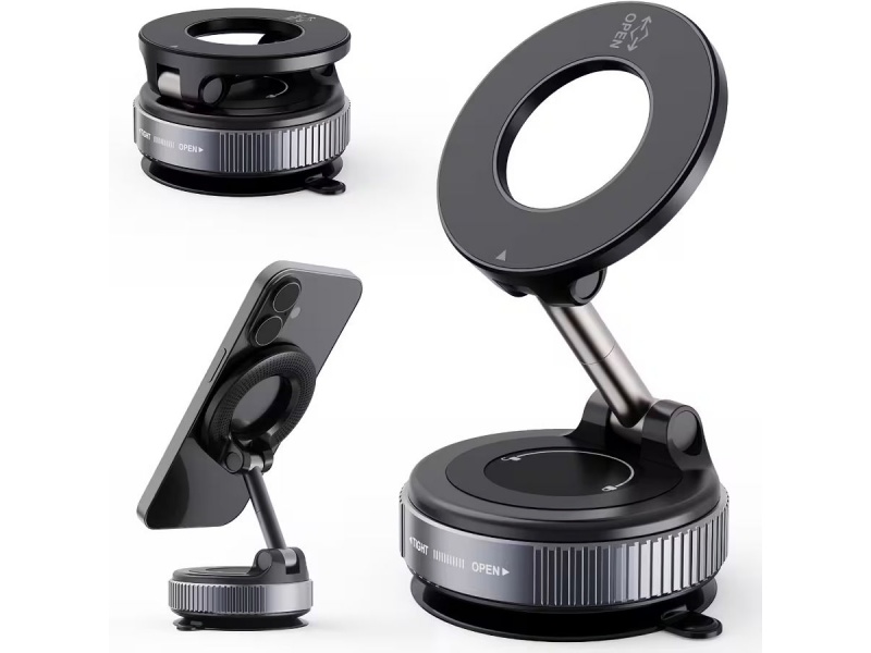 SOPORTE MAGNETICO CON VENTOSA PREMIUM ROTACION REGULABLE CELULAR AUTO CASA MAGSAFE K007